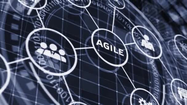 Business Technology Internet Network Concept Agile Software Development — Stock Video
