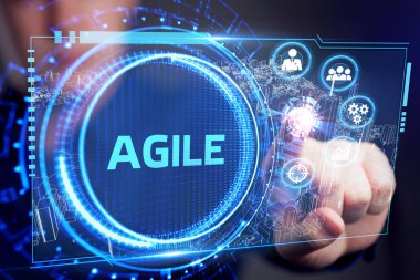 İş, Teknoloji, İnternet ve ağ konsepti. Agile Yazılım Geliştirme.