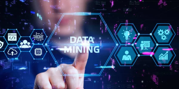 Concetto Data Mining Business Tecnologia Moderna Internet Concetto Rete — Foto Stock