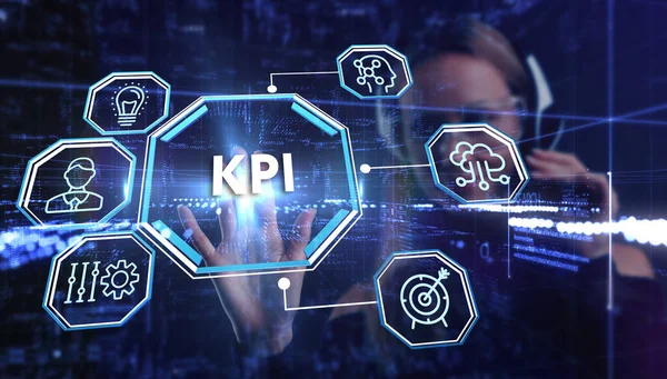 Kpi Key Performance Indicator Für Das Geschäftskonzept Business Technologie Internet — Stockfoto