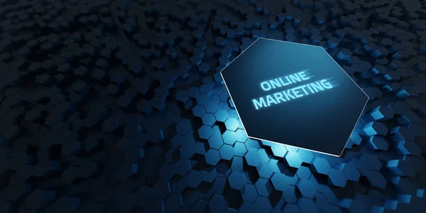 Solução Tecnologia Marketing Digital Para Conceito Negócios Online Conceito Negócio — Fotografia de Stock