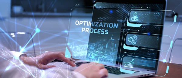 Optimization Software Technology Process System Επιχειρησιακή Ιδέα Έννοια Των Επιχειρήσεων — Φωτογραφία Αρχείου