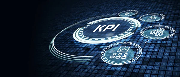 Kpi Key Performance Indicator Für Das Geschäftskonzept Business Technologie Internet — Stockfoto