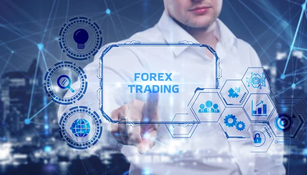 Forex Trading Yeni Konsepti Teknoloji Nternet Kavramı — Stok fotoğraf