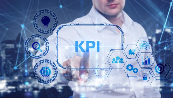 Kpi Key Performance Indicator Voor Business Concept Bedrijfsconcept Technologie Internet — Stockfoto