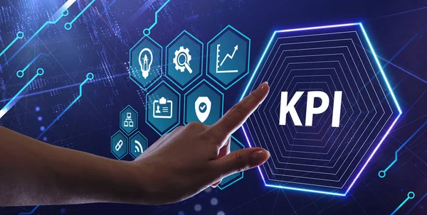 Kpi Key Performance Indicator Business Concept Affärs Teknik Internet Och — Stockfoto