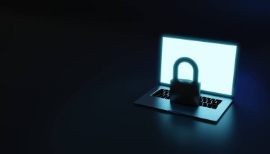 Siber güvenlik veri koruması iş teknolojisi gizlilik kavramı. 