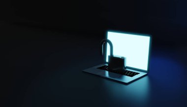 Siber güvenlik veri koruması iş teknolojisi gizlilik kavramı. 