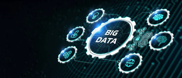 Unternehmen Technologie Internet Und Netzwerkkonzept Big Data Internet Information — Stockfoto