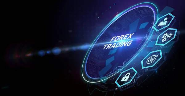 Forex Trading Yeni Konsepti Teknoloji Nternet Kavramı — Stok fotoğraf