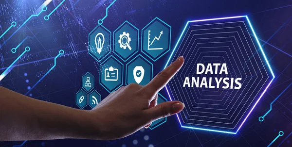 Dataanalys För Affärs Och Finansbegreppet Informationsrapport För Digital Affärsstrategi Affärs — Stockfoto