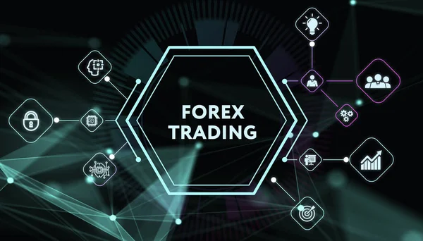 Forex Trading Yeni Konsepti Teknoloji Nternet Kavramı — Stok fotoğraf