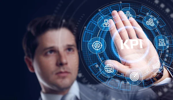 Kpi商业概念关键绩效指标 互联网和网络概念 — 图库照片