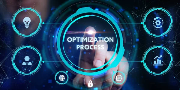 Optimization Software Technology Process System Επιχειρησιακή Ιδέα Έννοια Των Επιχειρήσεων — Φωτογραφία Αρχείου