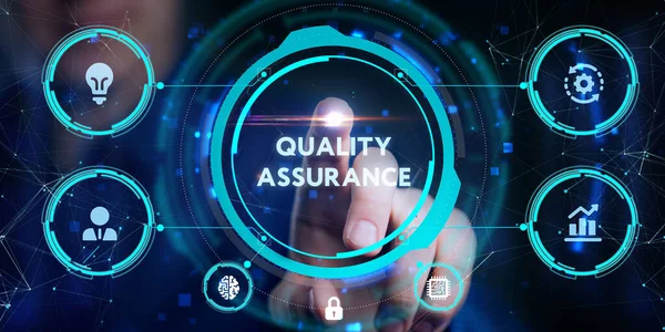 Business Technologie Internet Concept Réseau Norme Garantie Service Assurance Qualité — Photo