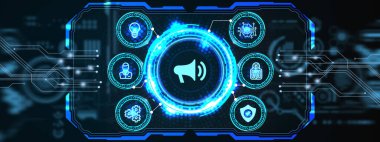 İş, Teknoloji, İnternet ve ağ konsepti. Dijital Pazarlama içerik planlama reklam stratejisi kavramı.