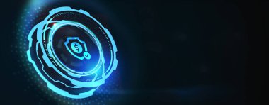 Siber güvenlik veri koruması iş teknolojisi gizlilik kavramı. 3d illüstrasyon