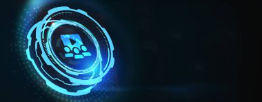 İş, Teknoloji, İnternet ve ağ konsepti. E-öğrenme eğitimi. İnternet teknolojisi web kursları kavram 3D illüstrasyon