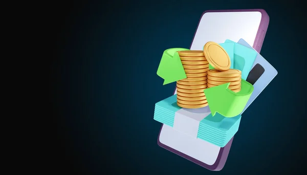 Cashback Money Refund Icon Concept Illustration — Stock Photo, Image