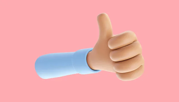 Creative Thumbs Love Social Media Hand Gestures Illustration — Stock Photo, Image