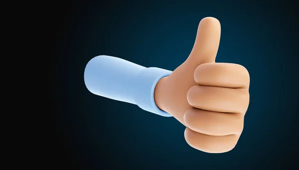 Creative Thumbs Love Social Media Hand Gestures Illustration — Stock Photo, Image