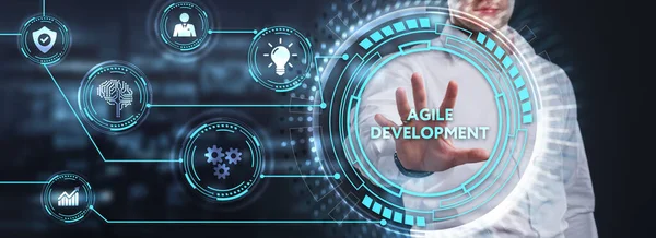 Business Technologie Internet Concept Réseau Développement Logiciel Agile — Photo