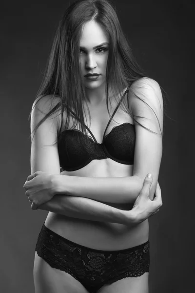 Corpo de mulher sexy em lingerie agradável — Fotografia de Stock