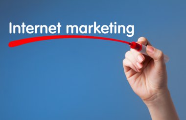 Internet şeffaf silme b kırmızı işaret pazarlama yazma el