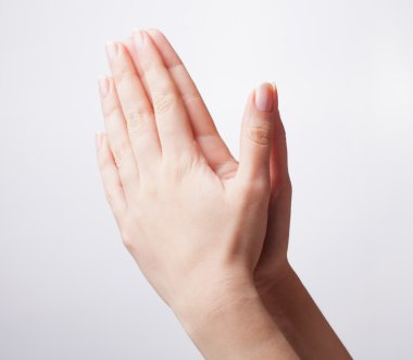 izole dua eller avuç birlikte bir jest.