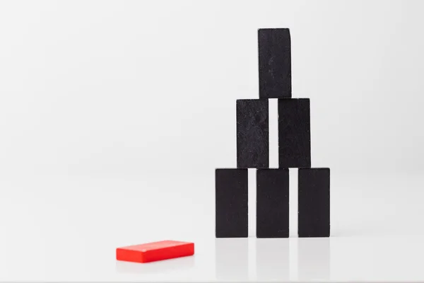 Domino isolato su sfondo bianco — Foto Stock