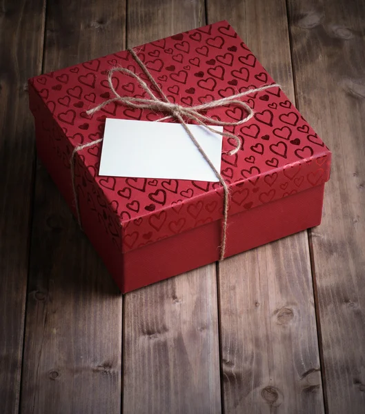 Caja de regalo roja  ( — Foto de Stock