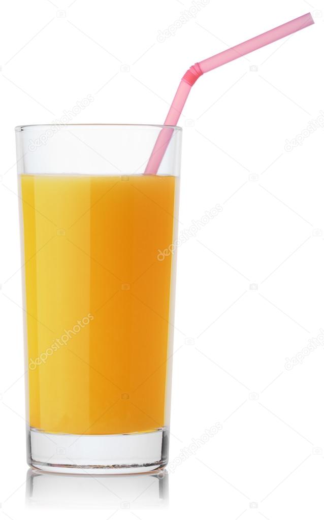 glass of fresh orange juice 