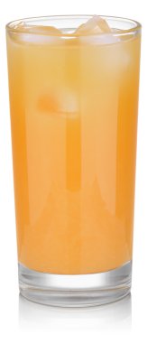 Bir bardak taze portakal suyu.