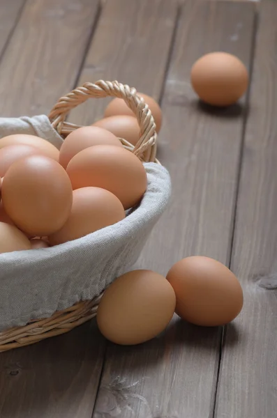 Lot of chicken eggs — Stock Photo, Image