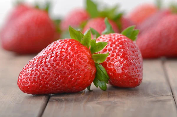 Dos fresas de primer plano — Foto de Stock