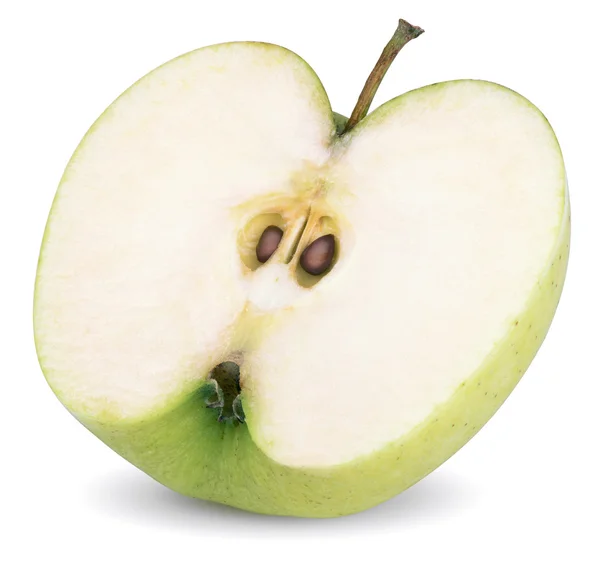 Green apple half — Stock Photo, Image