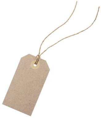 Empty shopping tag template clipart