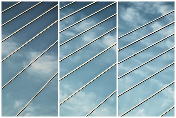 Collage bridge lines — Stock Photo, Image