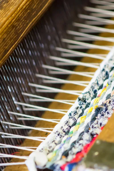 Detalle del telar de tejido — Foto de Stock