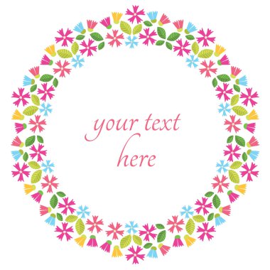 Daire içinde çiçek tasarım