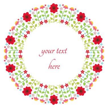 Daire içinde çiçek tasarım