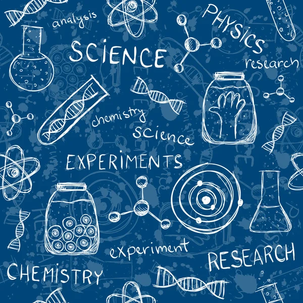 Scientific experiments seamless pattern — Stock Vector