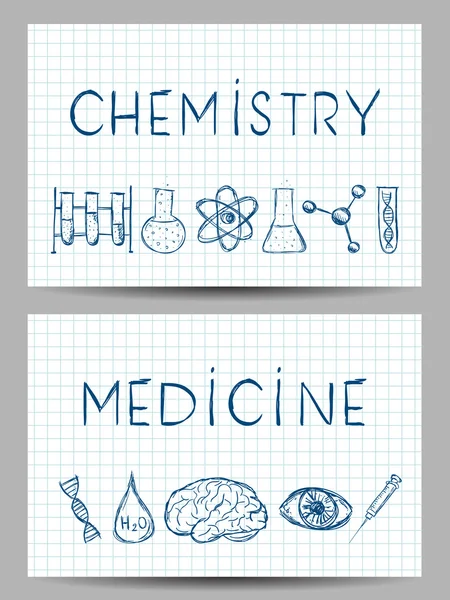 Conjunto de Banners de Ciencia — Archivo Imágenes Vectoriales