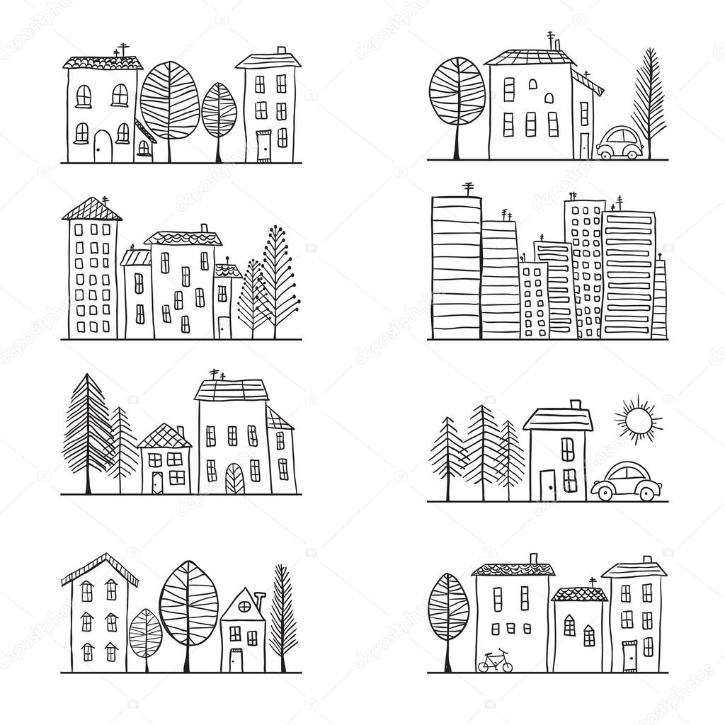 Houses doodles