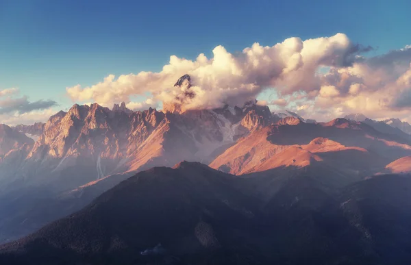 Rocky Mountains i Georgia. Europa, Øvre Svaneti - Stock-foto