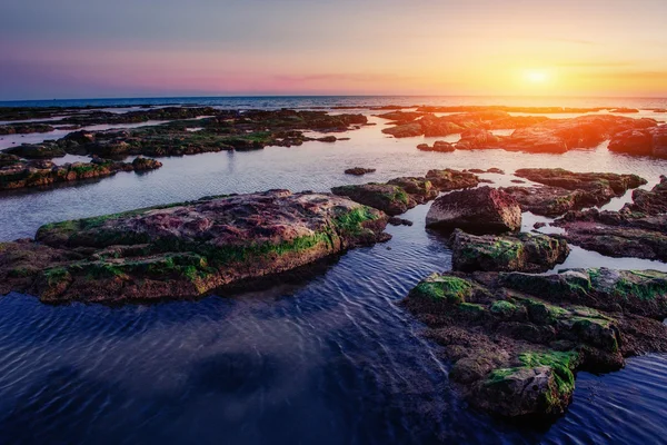 Spring view of the coast at sunset city Trapani. Sicily, Italy — Stock Photo, Image