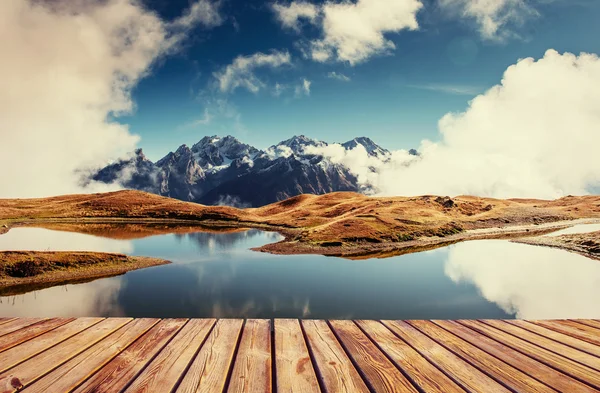 The picturesque landscape in the mountains. Upper Svaneti — Stock Photo, Image