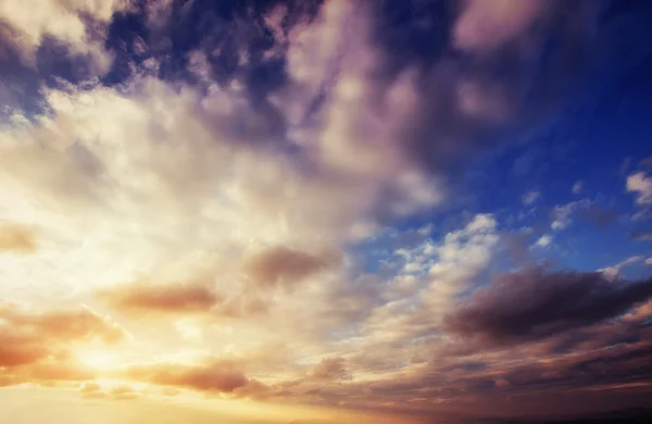 Céu Colorido Com Fundo Sol Nas Montanhas Pôr Sol Nascer — Fotografia de Stock