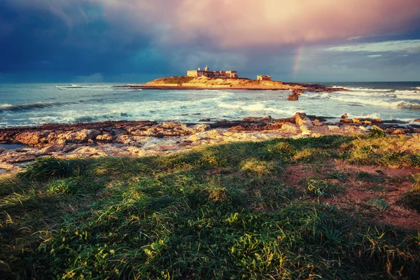 Voorjaar Panorama Van Zee Kust Stad Trapany Sicilië Italië Europa — Stockfoto