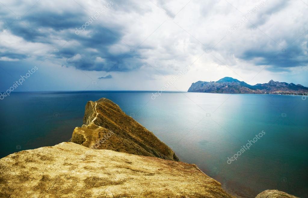 mountain and sea